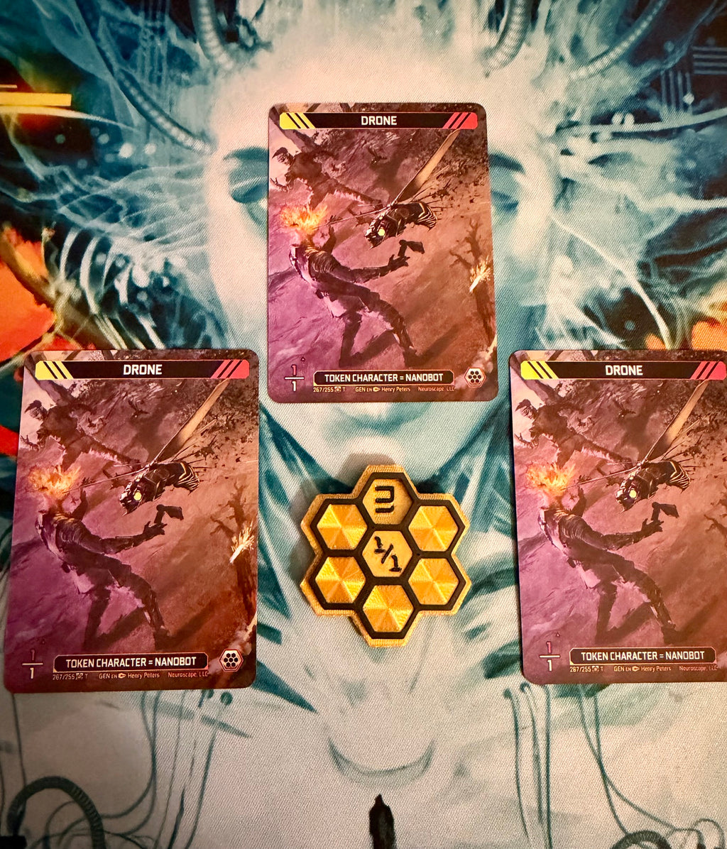 Nanobot Drone Token Tacker Set – Neuroscape TCG