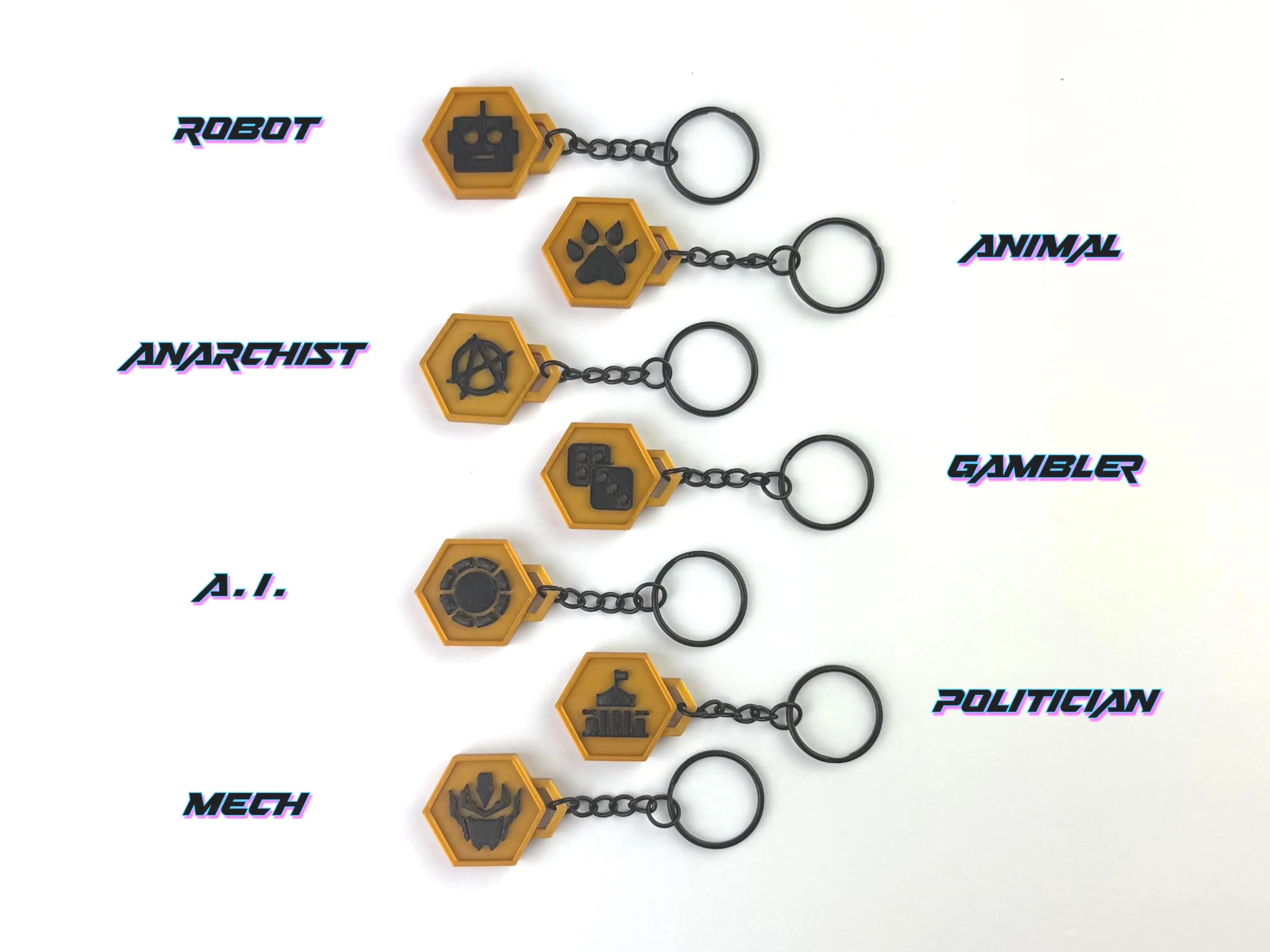 Neuroscape TCG Faction Keychain