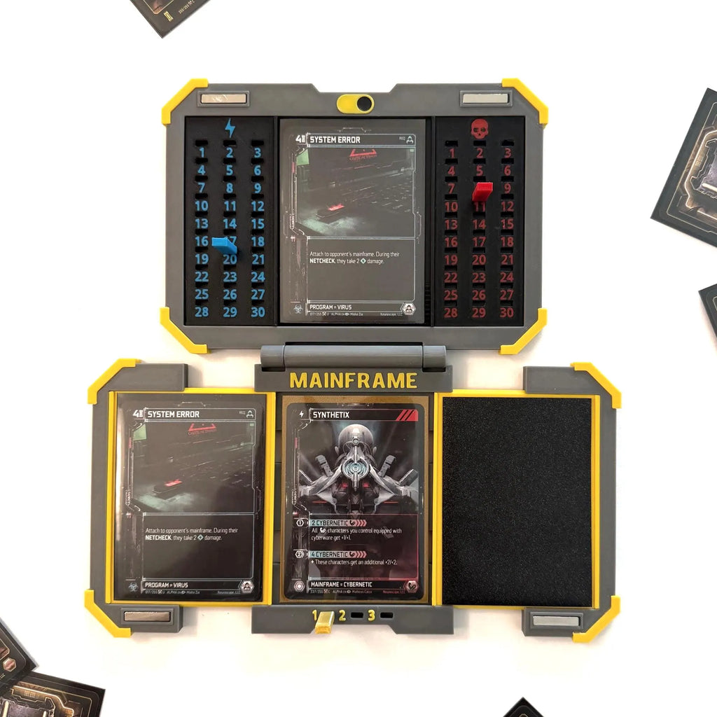Mainframe Cyberdeck dashboard for Neuroscape TCG