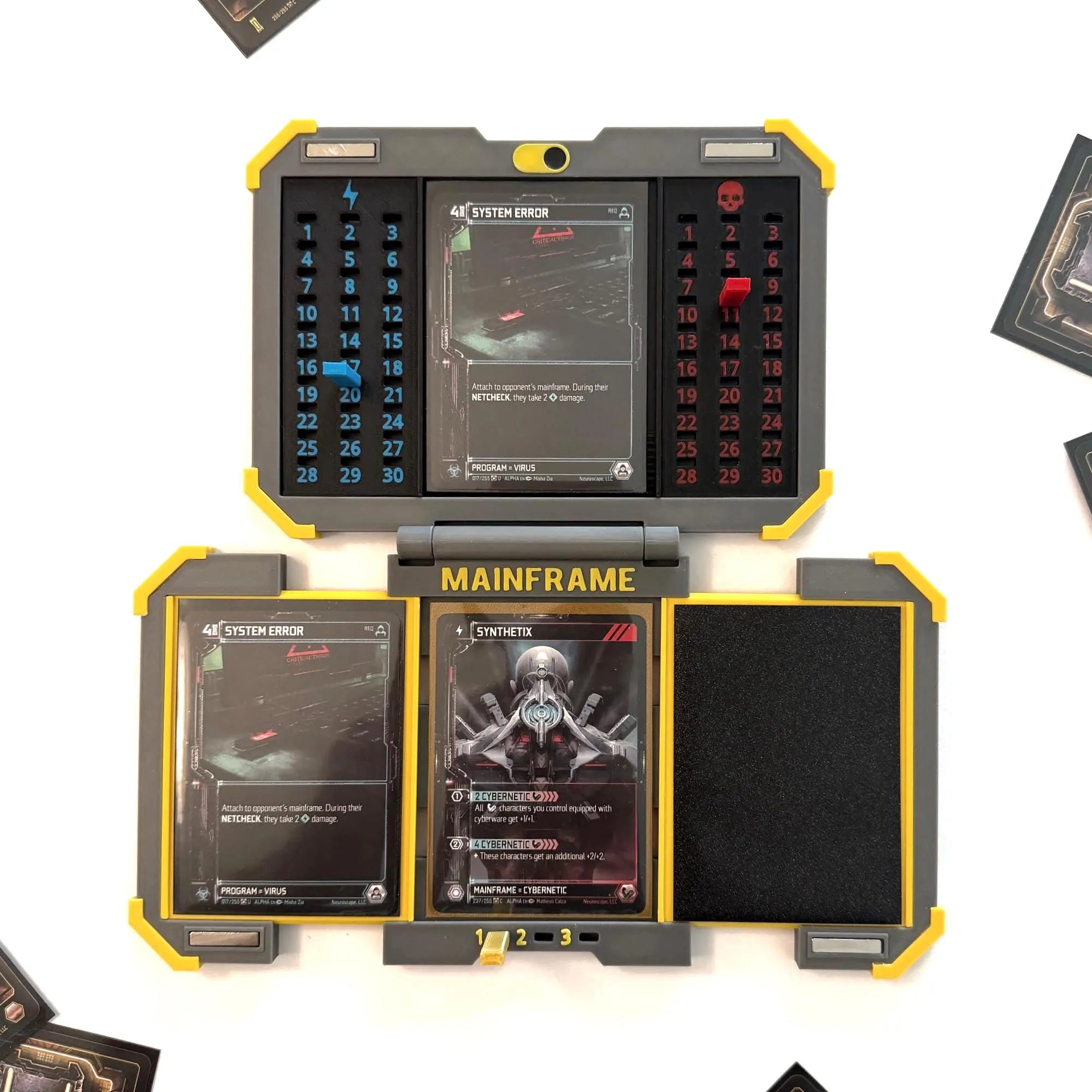 Mainframe Cyberdeck dashboard for Neuroscape TCG