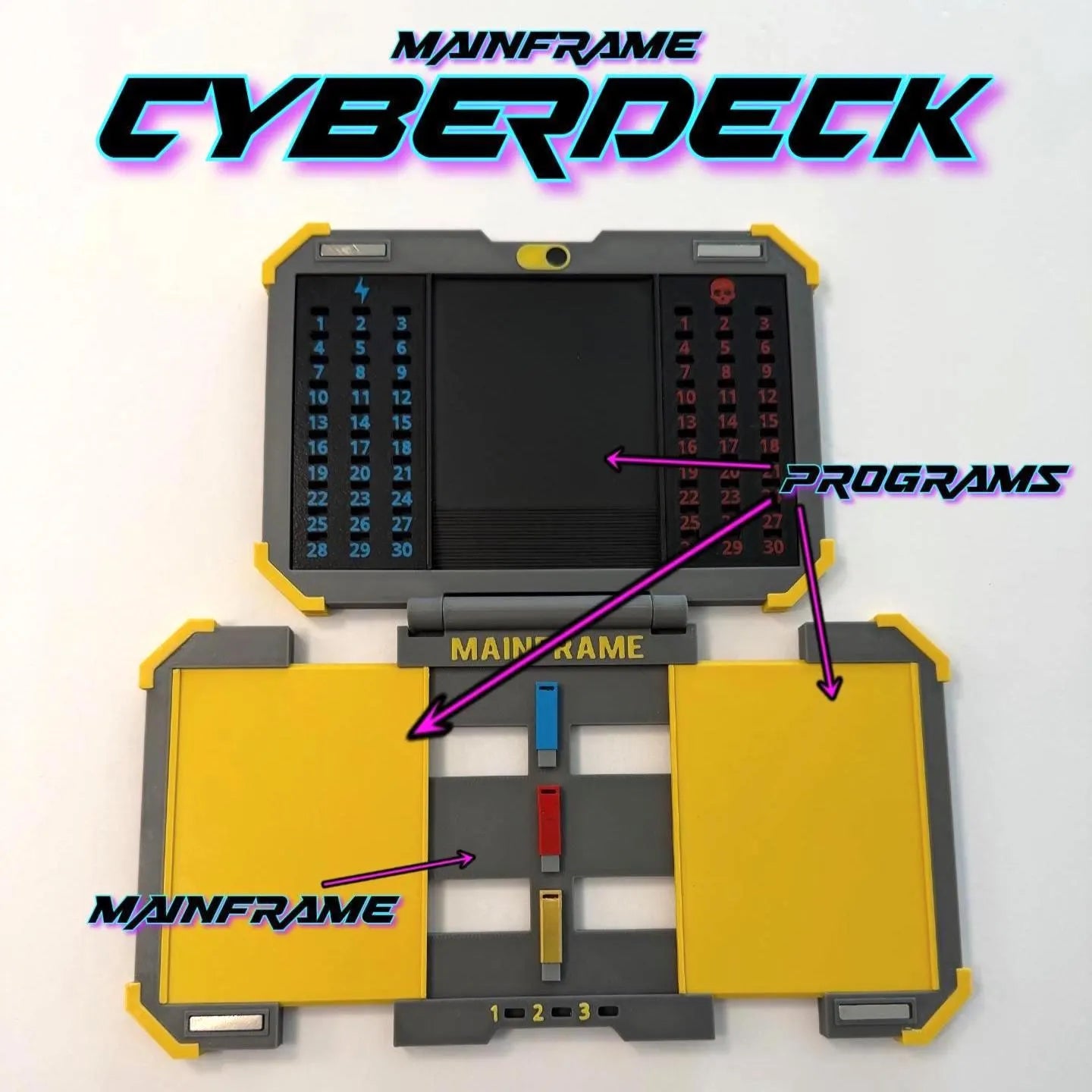 Mainframe Cyberdeck dashboard for Neuroscape TCG