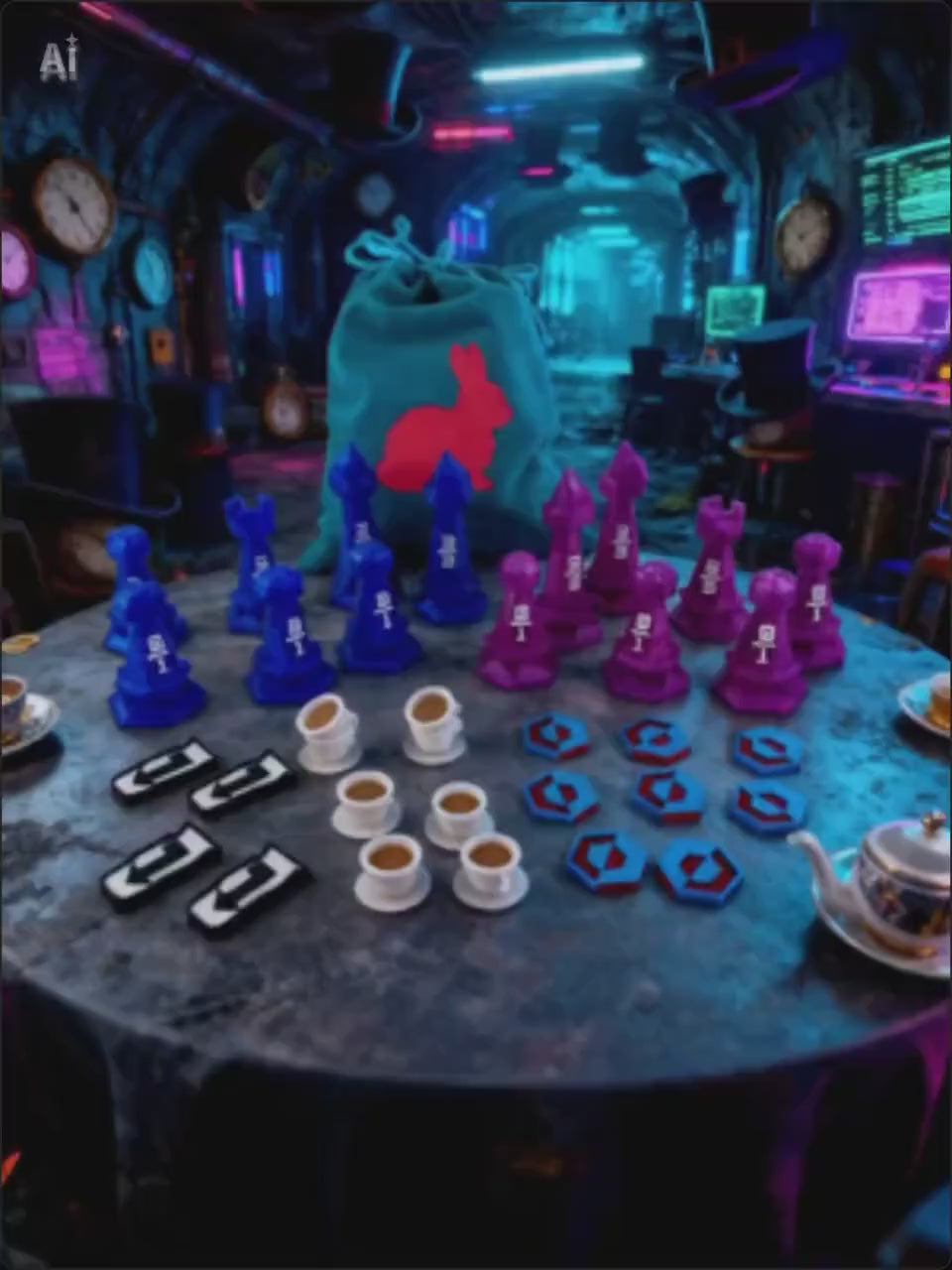 Invert & Tea Party Counters - Wonderland Faction Tokens